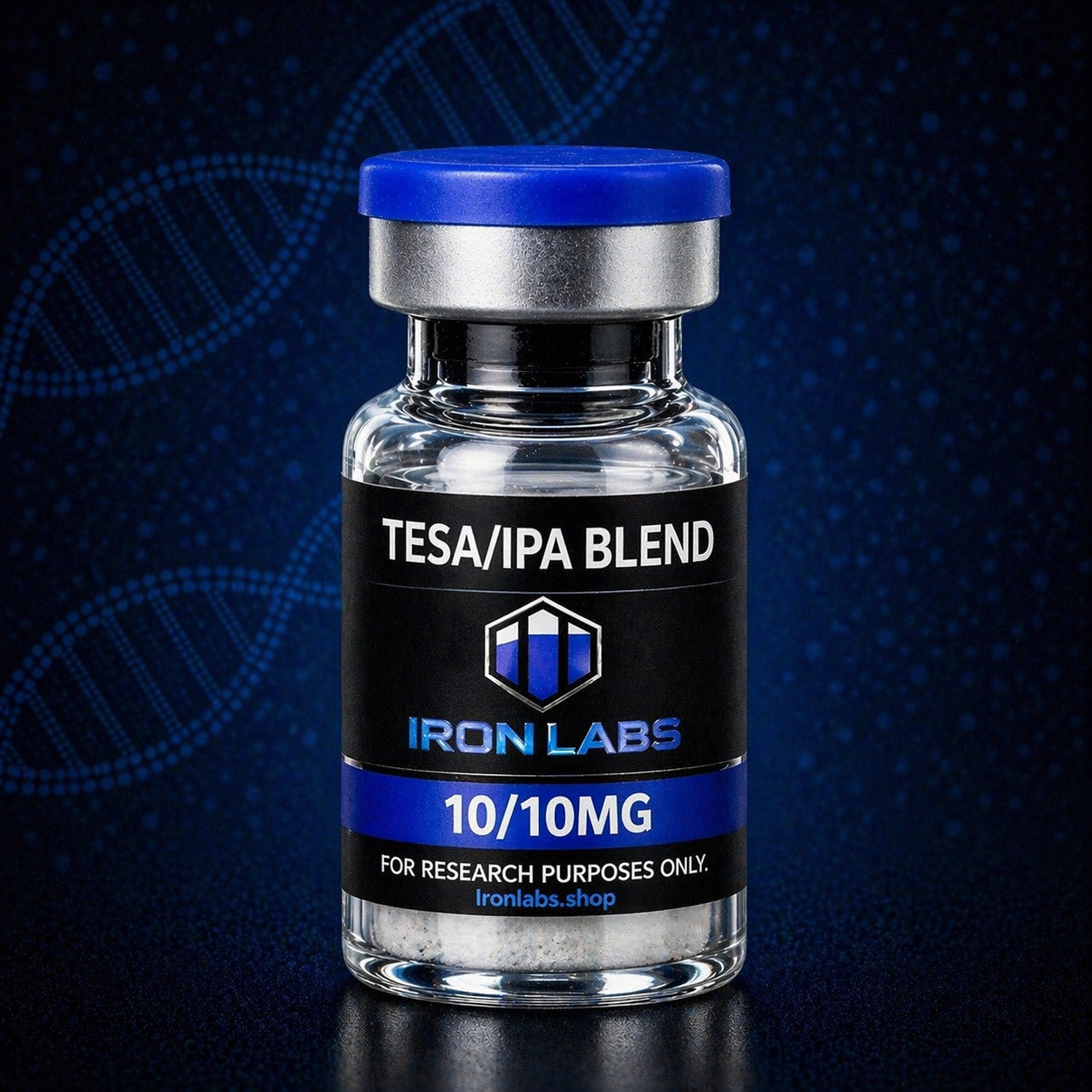 Tesamorelin Ipamorelin 15MG Blend Tesamorelin Ipamorelin research peptide vial - Iron Labs
